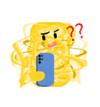絵を描こう 金糸の携帯電話（個別スタンプ：13）