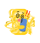 絵を描こう 金糸の携帯電話（個別スタンプ：14）