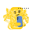 絵を描こう 金糸の携帯電話（個別スタンプ：15）