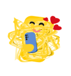 絵を描こう 金糸の携帯電話（個別スタンプ：16）