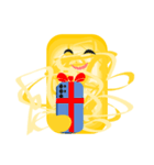 絵を描こう 金糸の携帯電話（個別スタンプ：19）