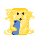 絵を描こう 金糸の携帯電話（個別スタンプ：23）
