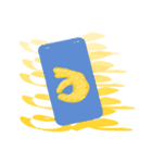 絵を描こう 金糸の携帯電話（個別スタンプ：27）