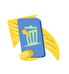 絵を描こう 金糸の携帯電話（個別スタンプ：31）