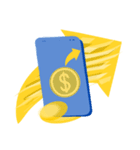 絵を描こう 金糸の携帯電話（個別スタンプ：32）