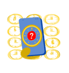 絵を描こう 金糸の携帯電話（個別スタンプ：36）