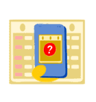 絵を描こう 金糸の携帯電話（個別スタンプ：37）
