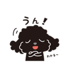 黒トイプードル_お返事スタンプ（個別スタンプ：11）