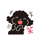 黒トイプードル_お返事スタンプ（個別スタンプ：14）
