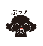 黒トイプードル_お返事スタンプ（個別スタンプ：16）