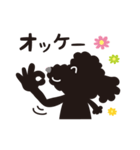 黒トイプードル_お返事スタンプ（個別スタンプ：17）