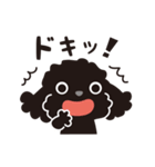 黒トイプードル_お返事スタンプ（個別スタンプ：27）