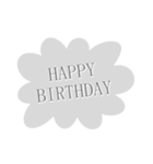 おたおめ♥Happy Birthdayふきだし♡（個別スタンプ：15）