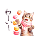梅雨 夏 毎日使える でか文字 ねこ 日常（個別スタンプ：27）