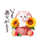 梅雨 夏 毎日使える でか文字 ねこ 日常（個別スタンプ：31）