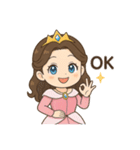 癒し系なリアクション豊富のプリンセス（個別スタンプ：15）