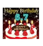 6月上旬❤️日付入り❤️誕生日おめでとう❣️（個別スタンプ：7）