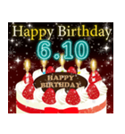 6月上旬❤️日付入り❤️誕生日おめでとう❣️（個別スタンプ：10）