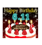 6月上旬❤️日付入り❤️誕生日おめでとう❣️（個別スタンプ：11）