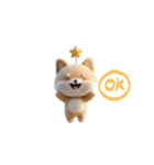 柴犬のぬいぐるみが動きます（個別スタンプ：9）
