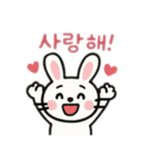 うさぎ韓国語バージョン（個別スタンプ：11）