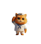 【敬礼する猫】（個別スタンプ：3）