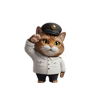 【敬礼する猫】（個別スタンプ：8）