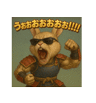 筋肉ラビット侍。（個別スタンプ：31）