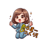 日常 ドタバタ オフィスレディ OL  (小)（個別スタンプ：16）