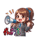 日常 ドタバタ オフィスレディ OL  (小)（個別スタンプ：19）