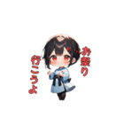お祭りゆかたガール（個別スタンプ：1）