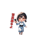 お祭りゆかたガール（個別スタンプ：4）