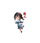 お祭りゆかたガール（個別スタンプ：17）