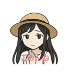 麦わら帽子の少女（個別スタンプ：7）