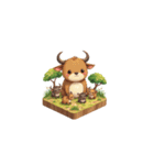 2.5D - アフリカの動物（個別スタンプ：13）