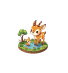 2.5D - アフリカの動物（個別スタンプ：32）