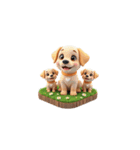 Cute 犬の家族（個別スタンプ：1）