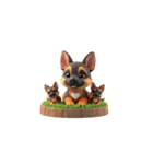 Cute 犬の家族（個別スタンプ：3）