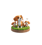 Cute 犬の家族（個別スタンプ：7）