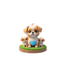 Cute 犬の家族（個別スタンプ：18）