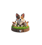 Cute 犬の家族（個別スタンプ：32）