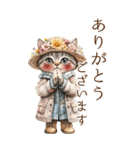 ビンテージ水彩画のねこBIG（個別スタンプ：6）