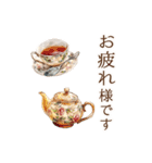 ビンテージ水彩画のねこBIG（個別スタンプ：9）