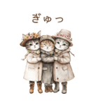 ビンテージ水彩画のねこBIG（個別スタンプ：31）