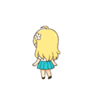 振り返り美少女 Rev.1（個別スタンプ：10）