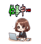 日常 ドタバタ オフィスレディ OL  (大)（個別スタンプ：3）