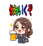 日常 ドタバタ オフィスレディ OL  (大)（個別スタンプ：6）