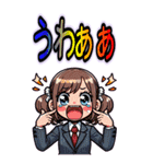 日常 ドタバタ オフィスレディ OL  (大)（個別スタンプ：10）