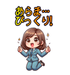 日常 ドタバタ オフィスレディ OL  (大)（個別スタンプ：16）