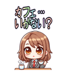 日常 ドタバタ オフィスレディ OL  (大)（個別スタンプ：17）